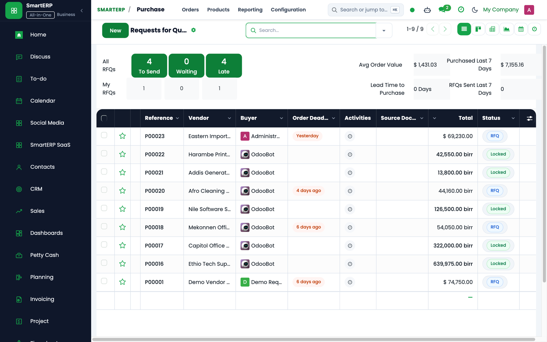 Purchase Orders and Vendor Matching