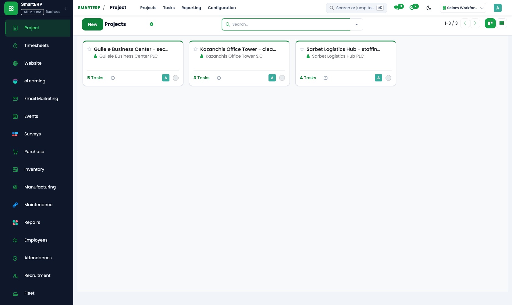 SmartERP Project: Projects