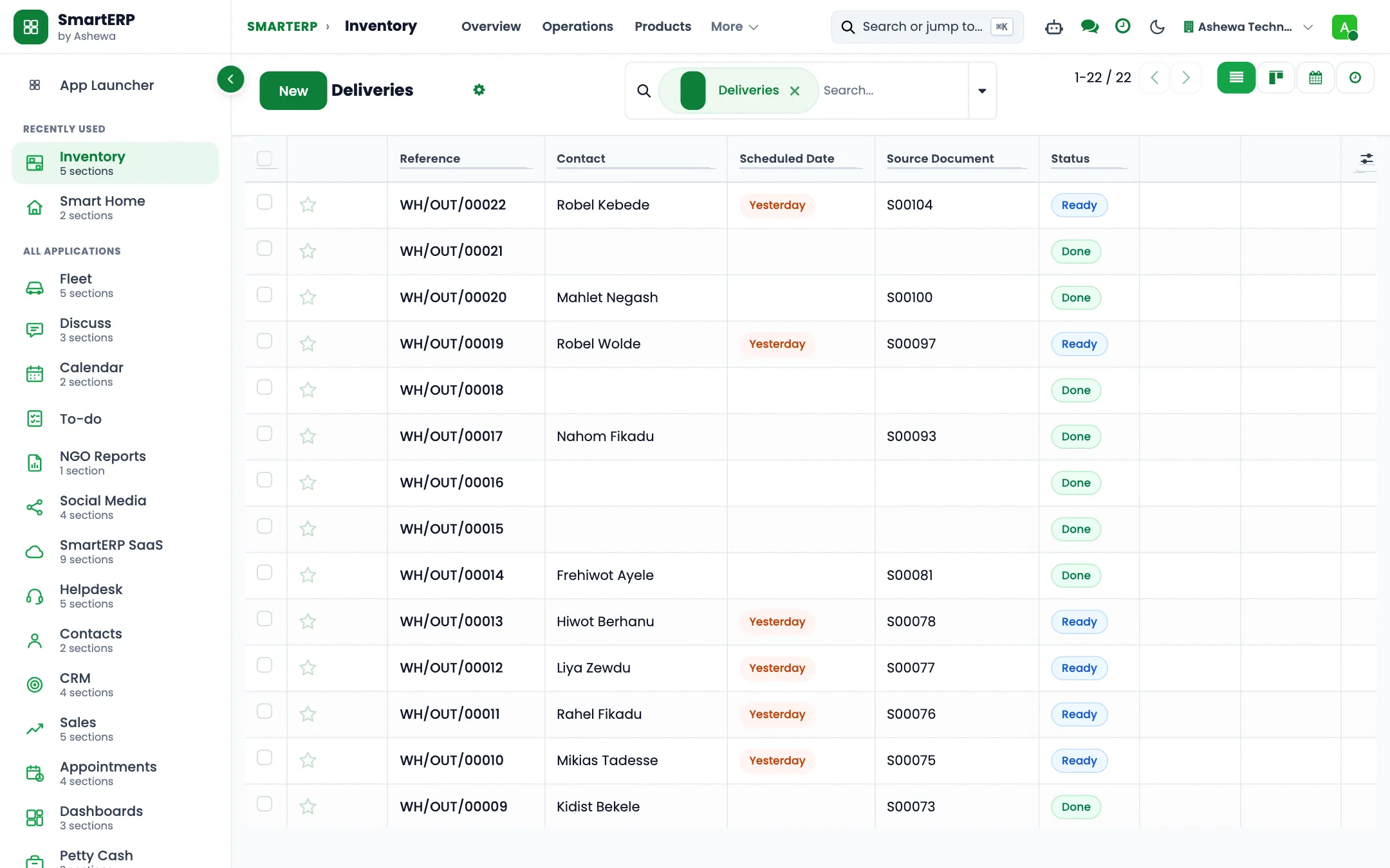 Multi-Warehouse Inventory Tracking
