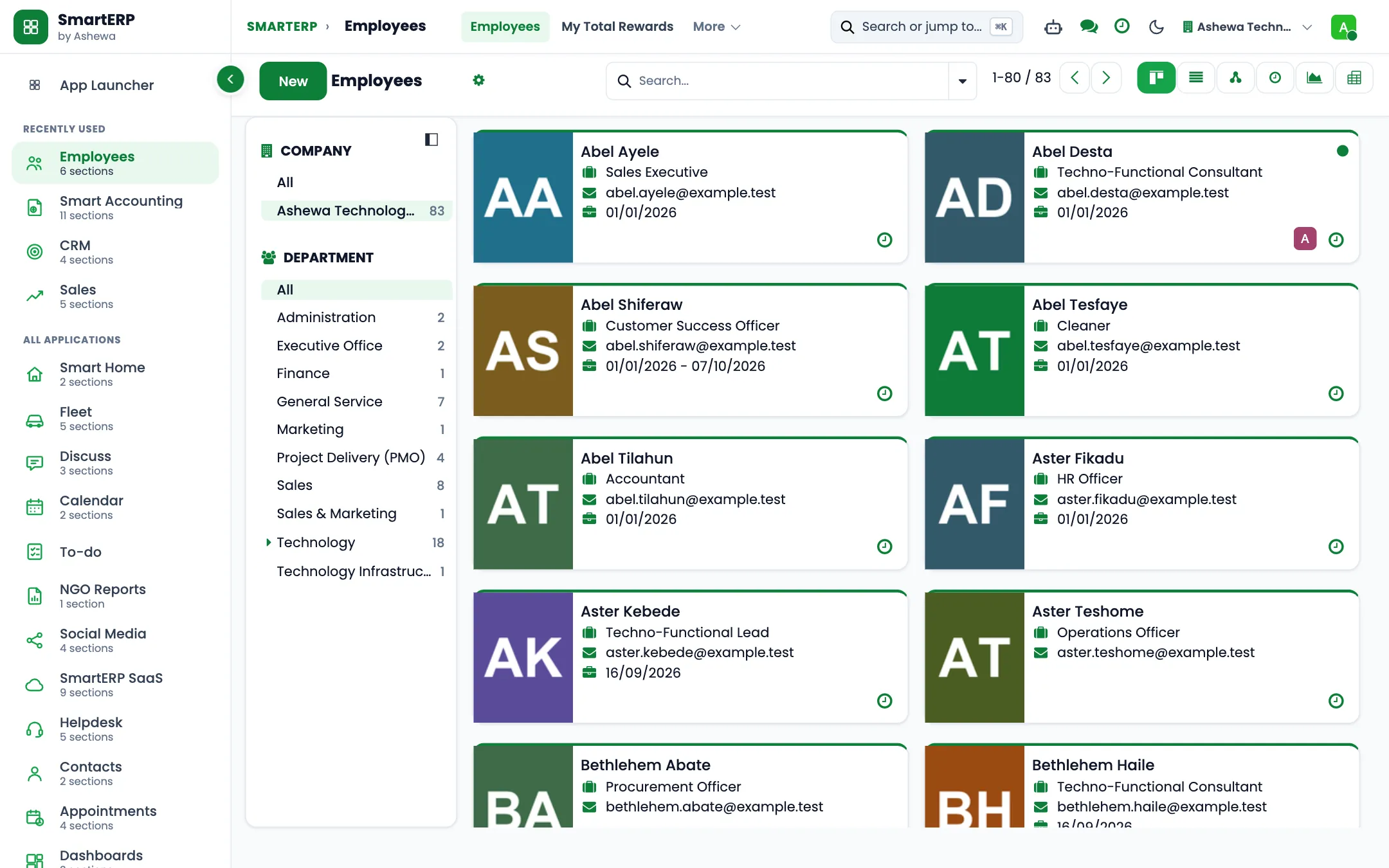 SmartERP Employee Management Directory